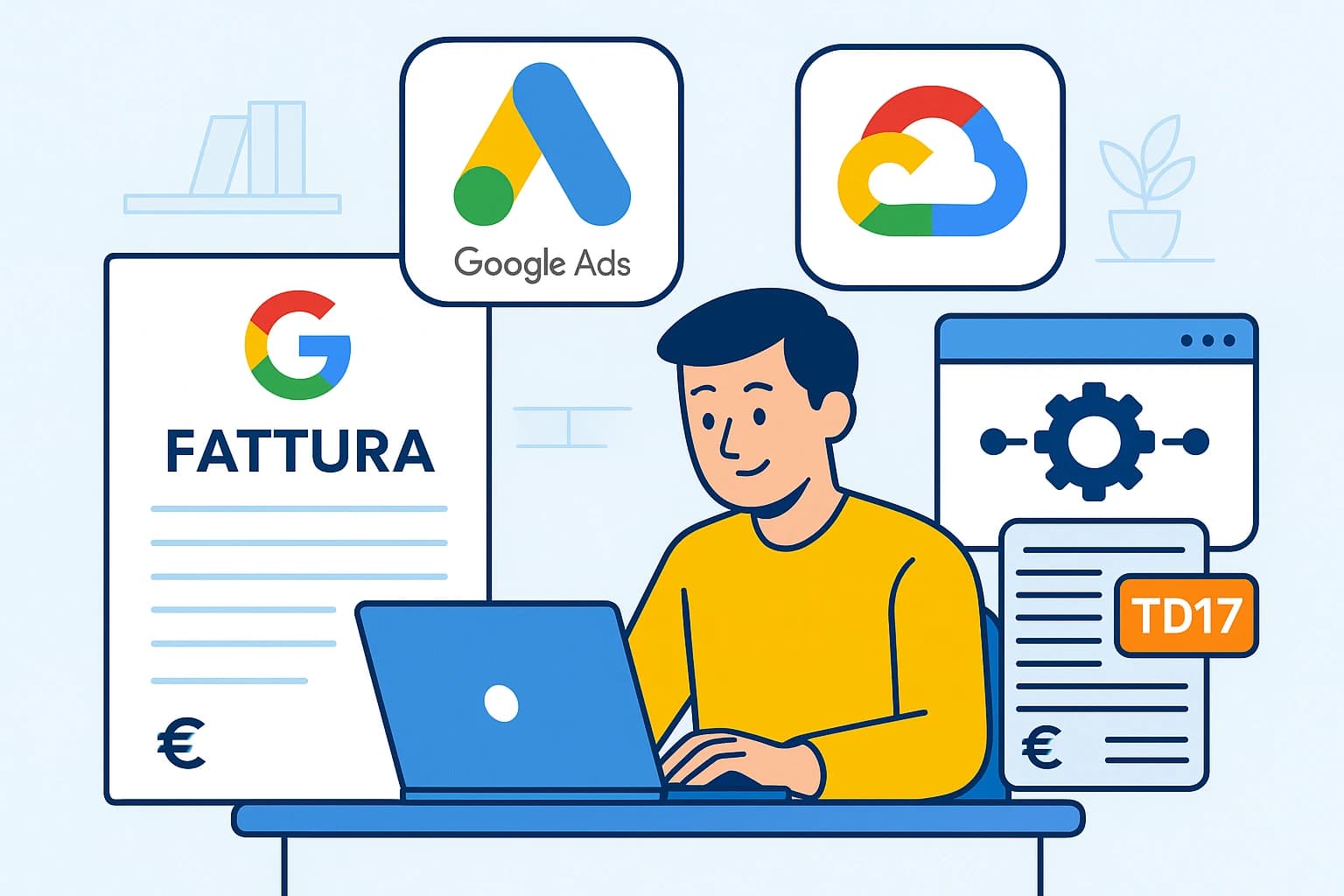 Gestione autofatture Google Ads e Google Cloud con interfaccia automatizzata